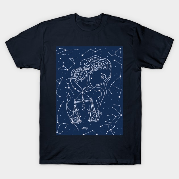 Libra zodiac sign T-Shirt by CatyArte